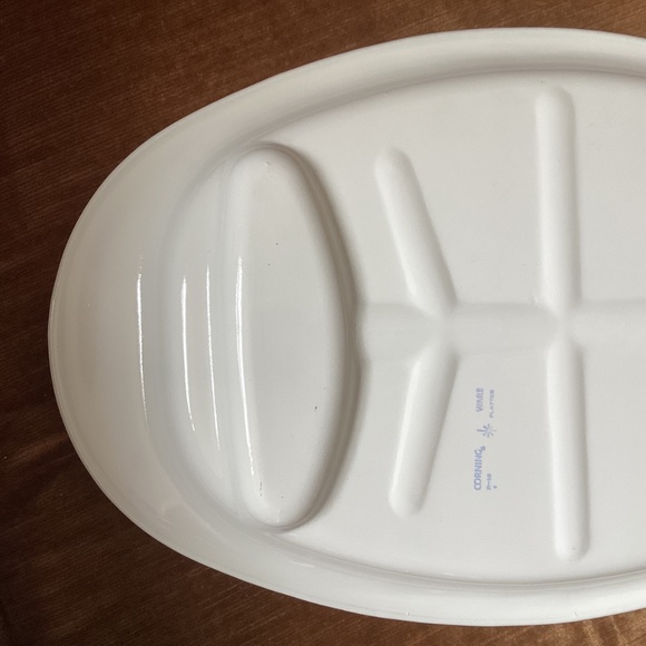VINTAGE CORNING WARE BLUE CORNFLOWER 10 X16 OVAL MEAT SERVING PLATTER P-19 NWT - Picture 4 of 7